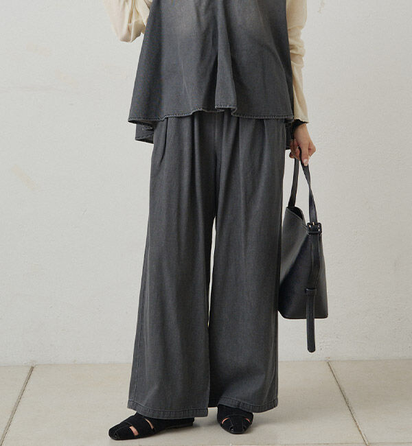  「【SET ITEM】デニムフレアブラウス+イージーパンツセット」|その他|