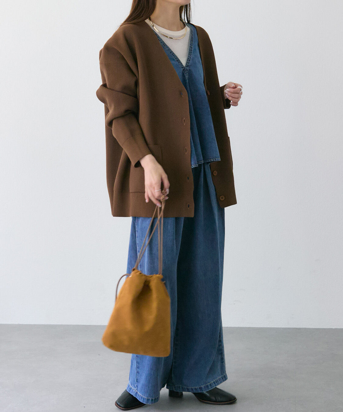  「【SET ITEM】デニムフレアブラウス+イージーパンツセット」|その他|