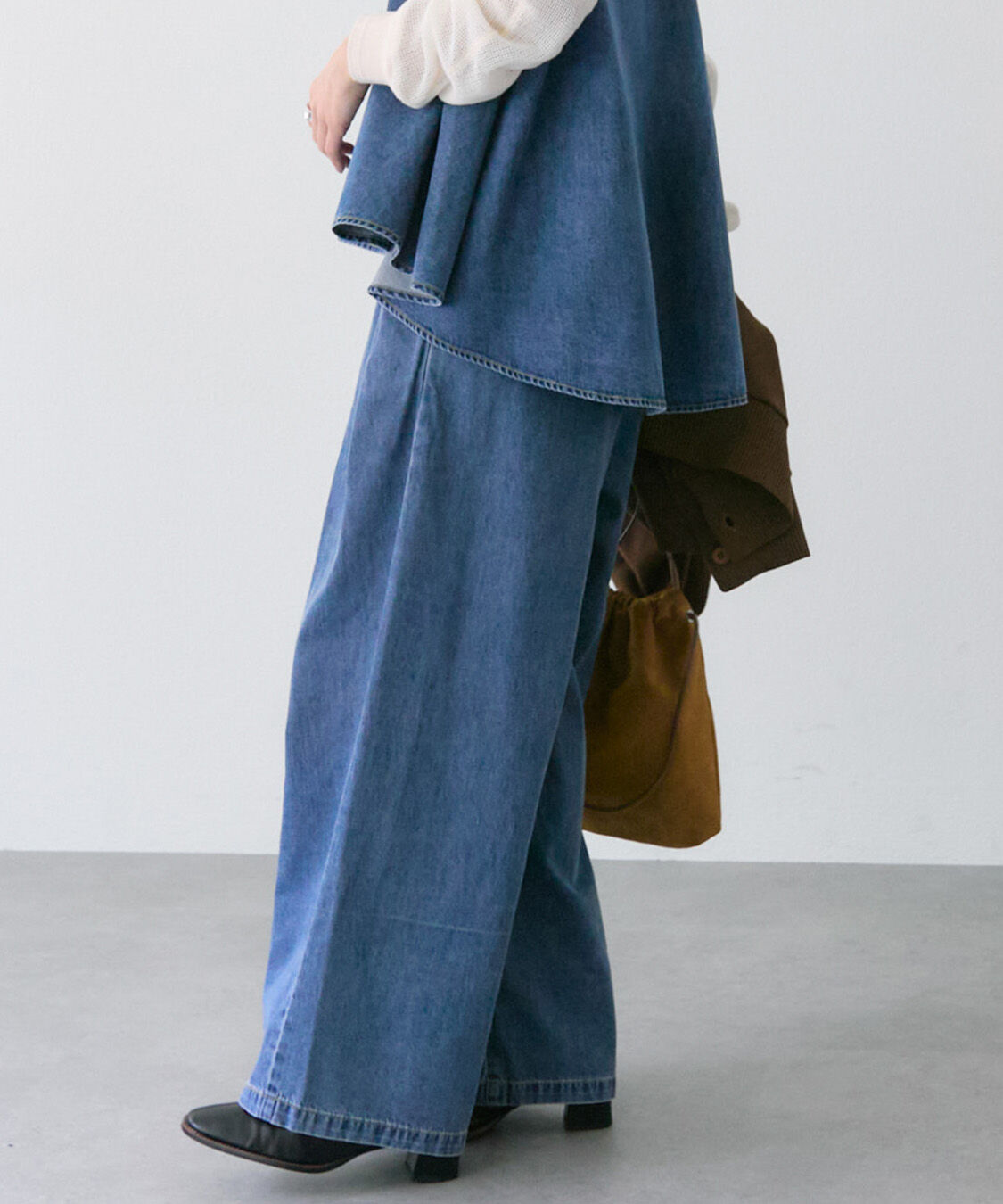  「【SET ITEM】デニムフレアブラウス+イージーパンツセット」|その他|