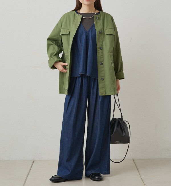  「【SET ITEM】デニムフレアブラウス+イージーパンツセット」|その他|