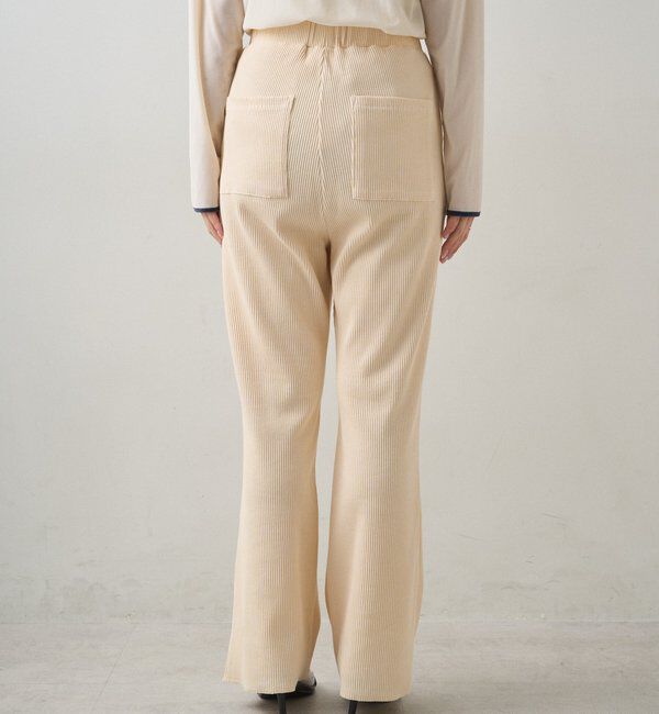  「【-3kg見え◎】微フレアリブパンツ」|その他|