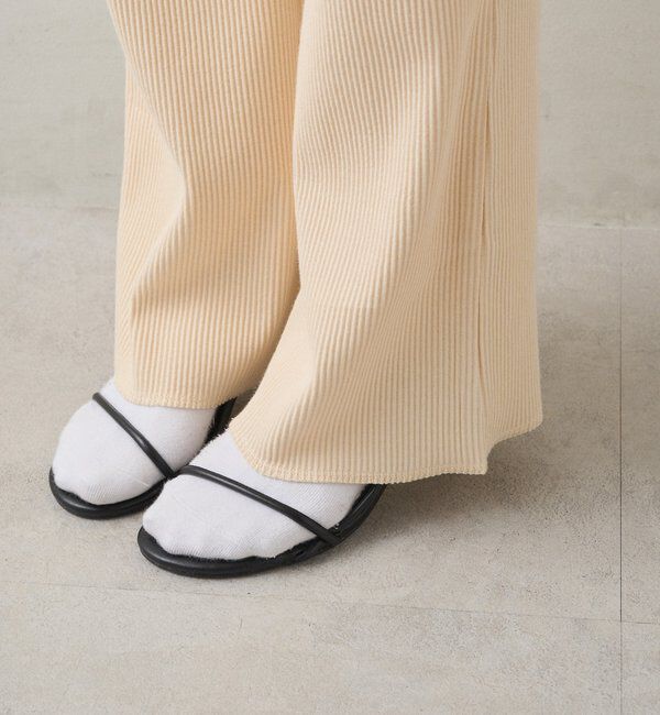  「【-3kg見え◎】微フレアリブパンツ」|その他|