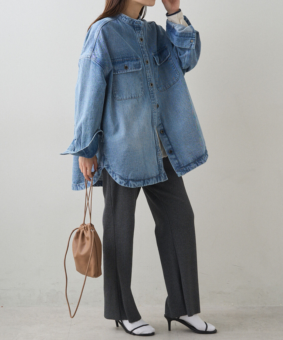  「【-3kg見え◎】微フレアリブパンツ」|その他|