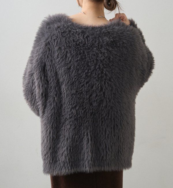  「シャギーニットVネックカーディガン」|カーディガン|