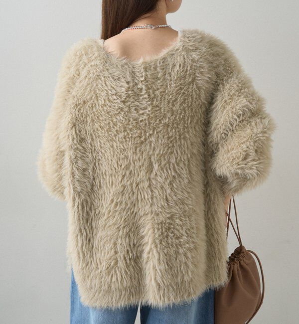  「シャギーニットVネックカーディガン」|カーディガン|