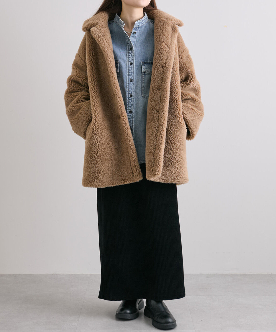  「【WEB限定/リバイバル】ステンカラーボアミドルコート」|その他|