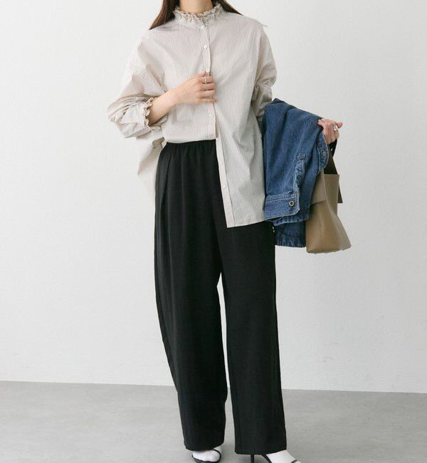  「襟袖プリーツブラウス」|シャツ・ブラウス|