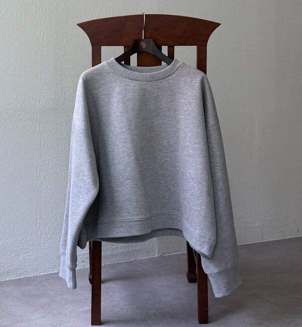  「シンプル裏起毛スウェットショートプルオーバー」|プルオーバー|グレー