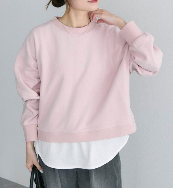  「シンプル裏起毛スウェットショートプルオーバー」|プルオーバー|