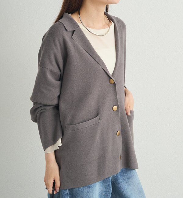  「【セットアップ対応】ニットテーラードジャケット」|テーラードジャケット|
