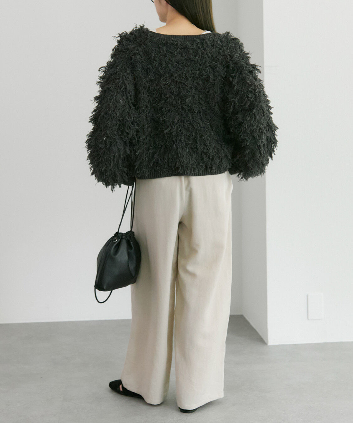  「フリンジジャガードニット」|カーディガン|