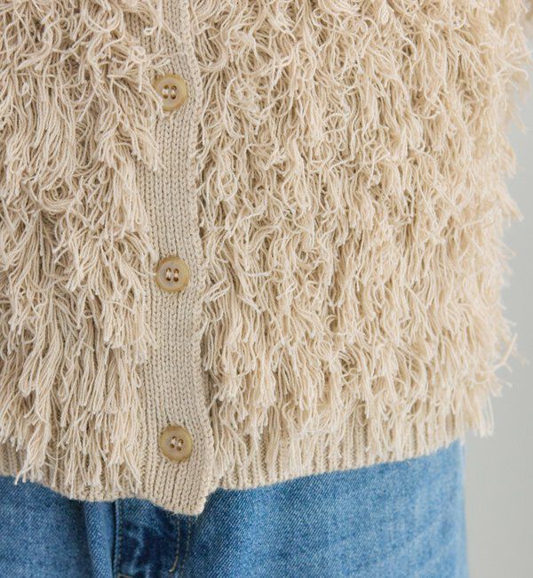  「フリンジジャガードニット」|カーディガン|