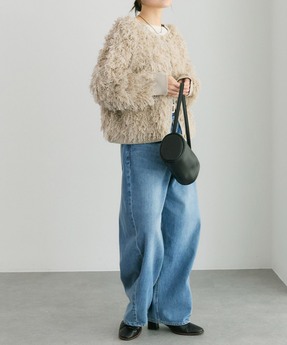  「フリンジジャガードニット」|カーディガン|