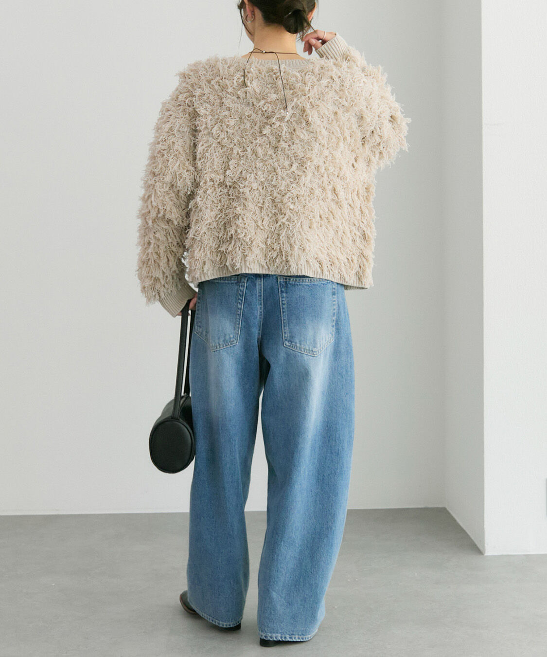  「フリンジジャガードニット」|カーディガン|