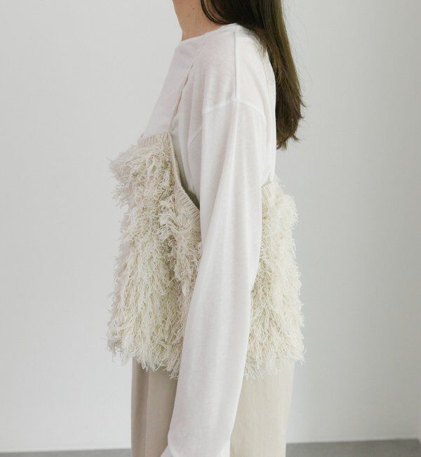  「フリンジジャガードニット細紐ビスチェ」|ニット・セーター|