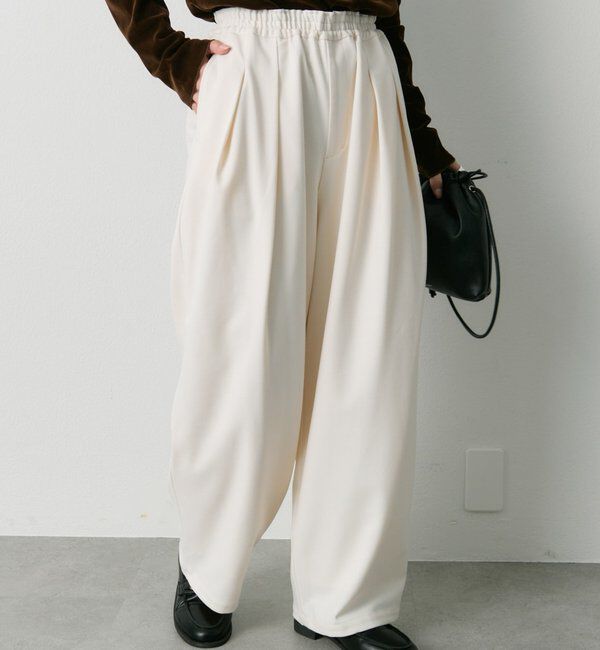  「ウール混ウエストゴムツータックパンツ」|その他|