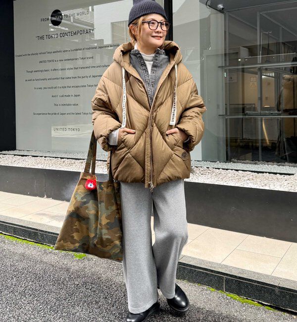  「リサイクルダウンジップアップフードジャケット」|テーラードジャケット|