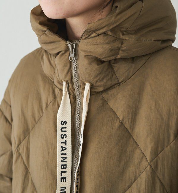  「リサイクルダウンジップアップフードジャケット」|テーラードジャケット|