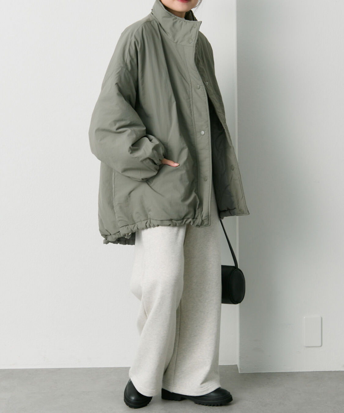  「【WEB限定】リバーシブルスタンドカラーパファージャケット」|テーラードジャケット|