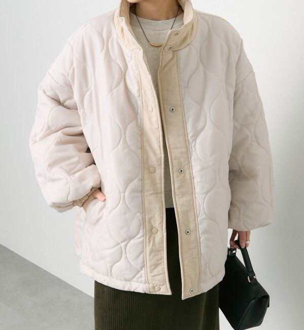  「【WEB限定】リバーシブルスタンドカラーパファージャケット」|テーラードジャケット|