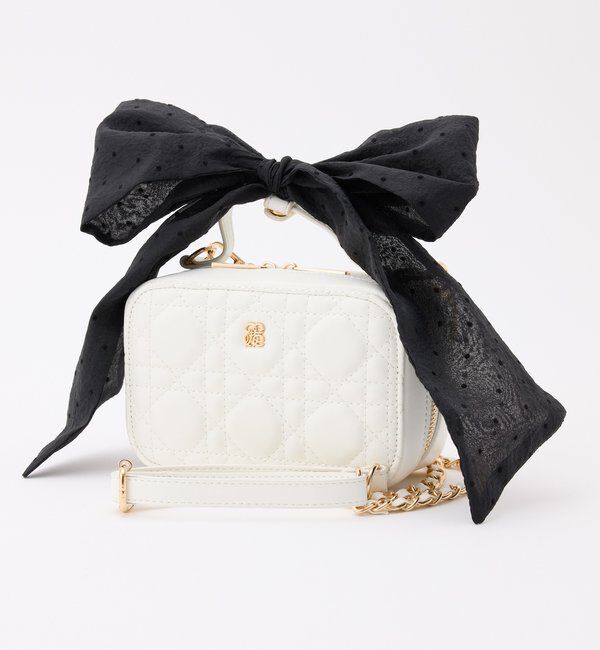  「リボンつきミニスクエアバッグ」|ショルダー・メッセンジャー|