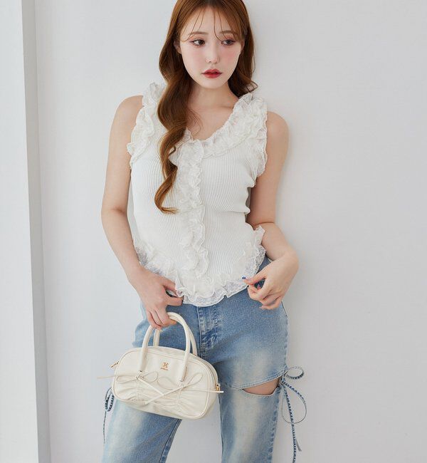  「サイドあき美脚ストレッチデニム」|その他|