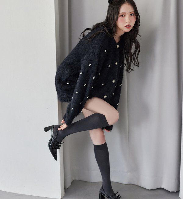  「リボン付きポインテッドストラップシューズ」|その他|