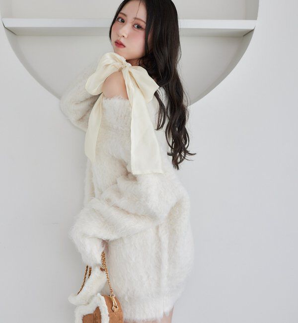  「肩リボンレースキャミ／リボン取り外し可」|プルオーバー|