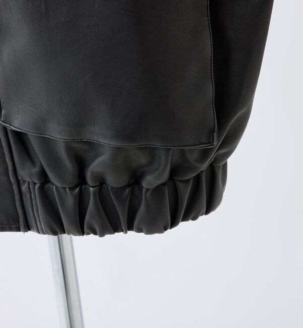  「WEB限定【ロングシーズン活躍！】オーバーサイズ合皮ブルゾン」|ダウンベスト・ベスト|