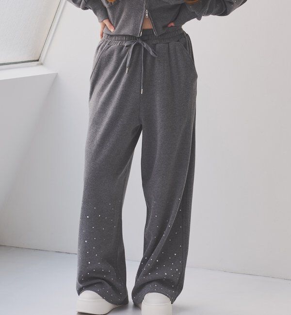  「セットアップ対応／裾ビジューカットパンツ」|その他|