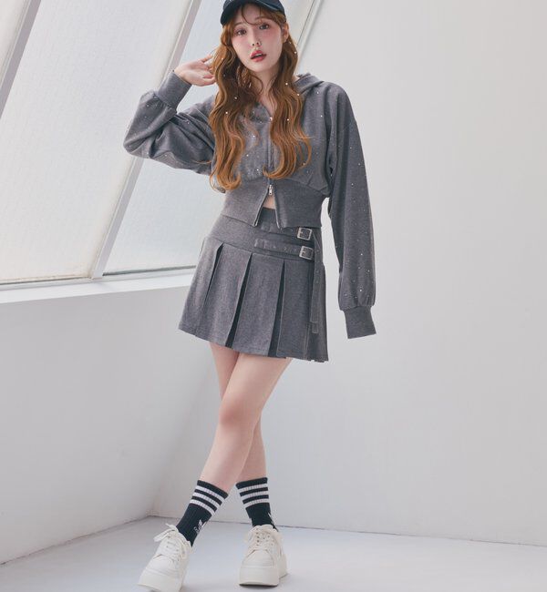  「セットアップ対応／ビジューパーカー」|プルオーバー|