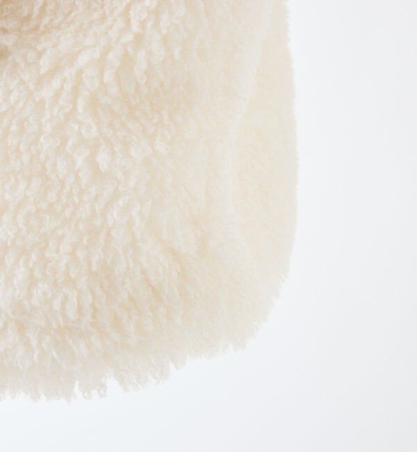  「【リバイバル】リボンボアブルゾン/リボン取り外し可能」|ダウンベスト・ベスト|