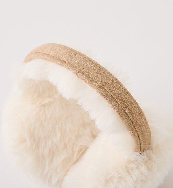  「刺繍入りフェイクムートンイヤーマフ」|その他|