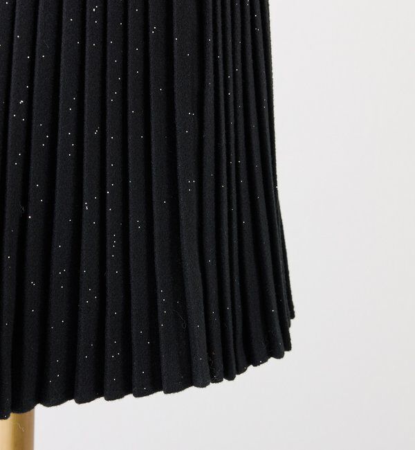  「細プリーツラメ混スカート」|スカート|