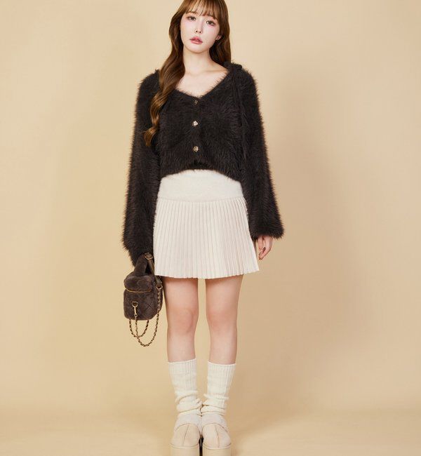  「milkyフェザーショートカーデ」|ニット・セーター|