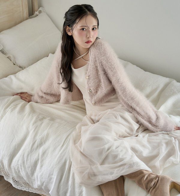  「milkyフェザーショートカーデ」|ニット・セーター|