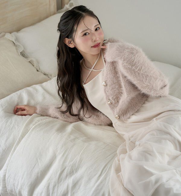  「milkyフェザーショートカーデ」|ニット・セーター|