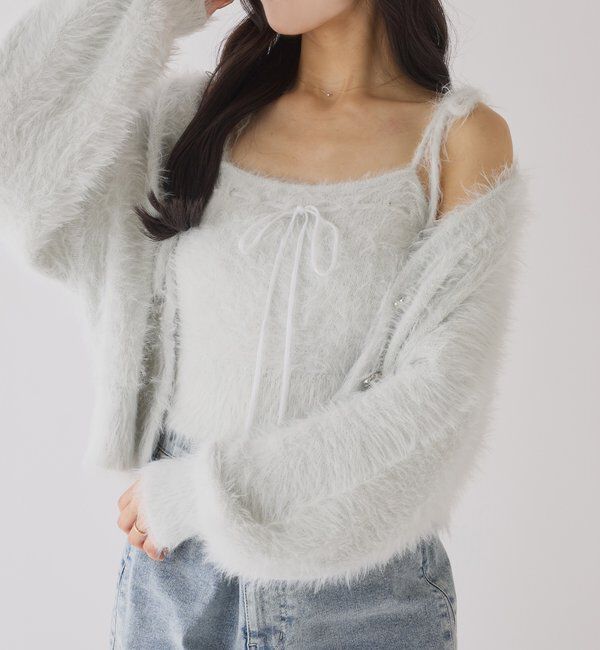  「milkyフェザーリボンビスチェ」|ニット・セーター|