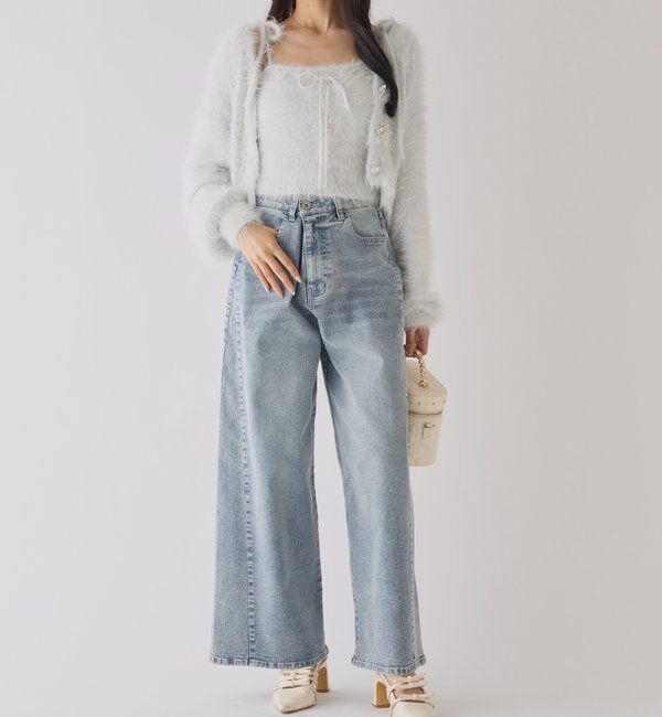  「milkyフェザーリボンビスチェ」|ニット・セーター|