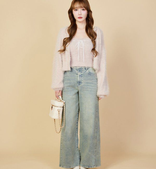  「milkyフェザーリボンビスチェ」|ニット・セーター|