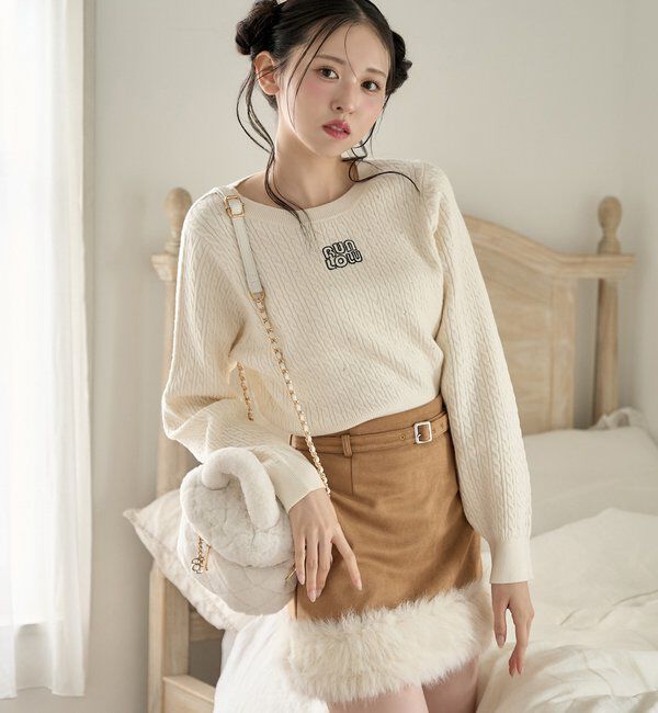  「フェイクムートンミニスカート」|スカート|