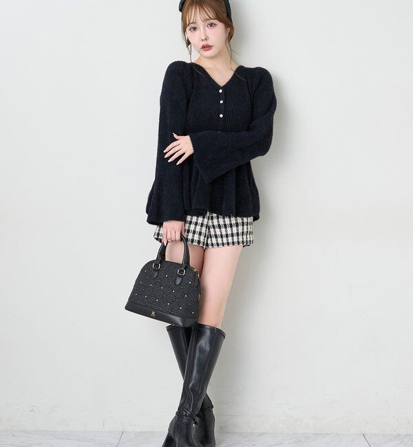  「【リボン取り外し可能】ポインテッドストレッチブーツ」|その他|