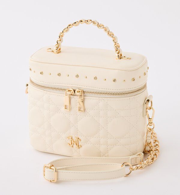  「スタッズ付キルティングバニティバッグ」|ショルダー・メッセンジャー|