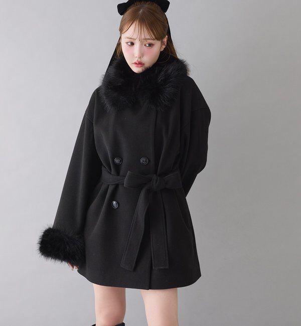  「3WAY衿袖ファーミドルコート」|その他|