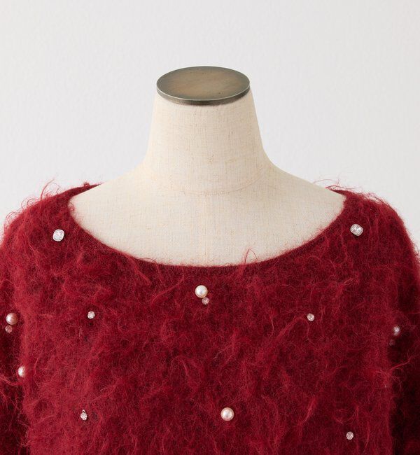  「ビジューシャギーニット」|ニット・セーター|