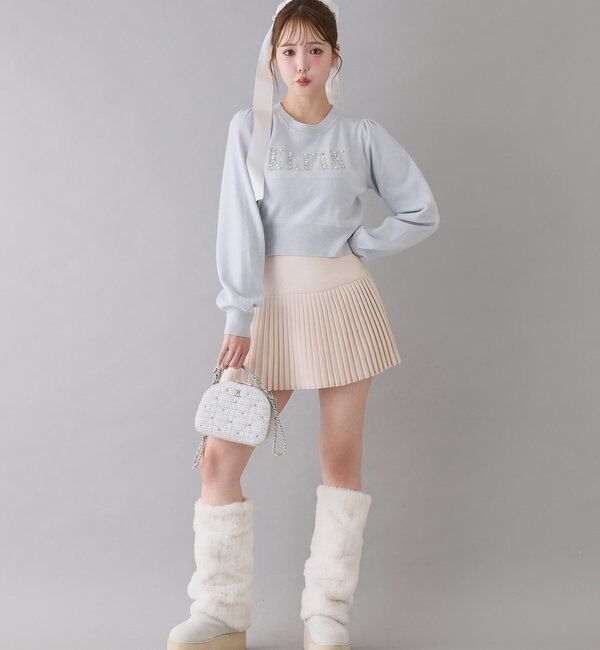  「キラキラビジューロゴニット」|ニット・セーター|