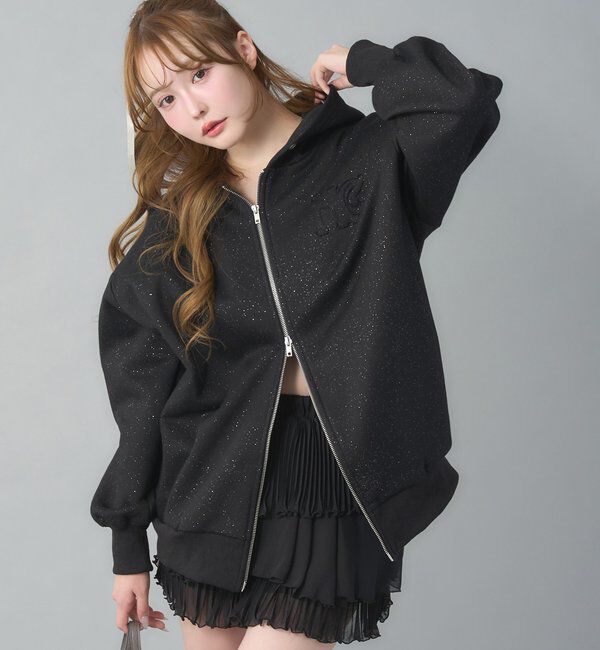  「ロゴグリッターパーカー」|プルオーバー|