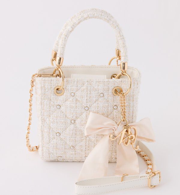  「チャーム付きキルティングミニバッグ」|ショルダー・メッセンジャー|