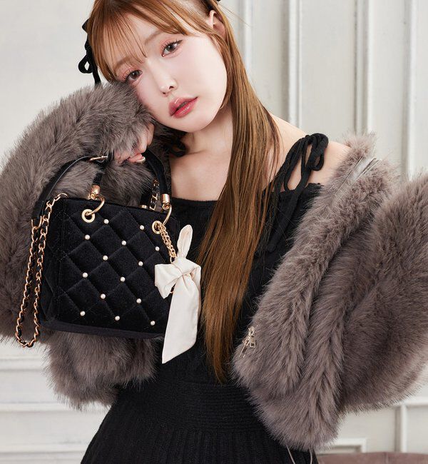  「チャーム付きキルティングミニバッグ」|ショルダー・メッセンジャー|