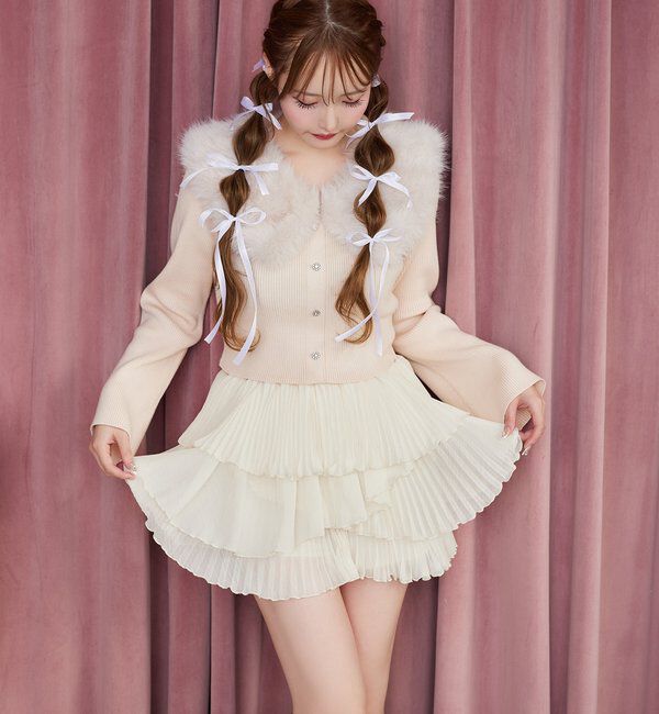  「【HolidayCollection】プリーツティアードミニスカート」|スカート|